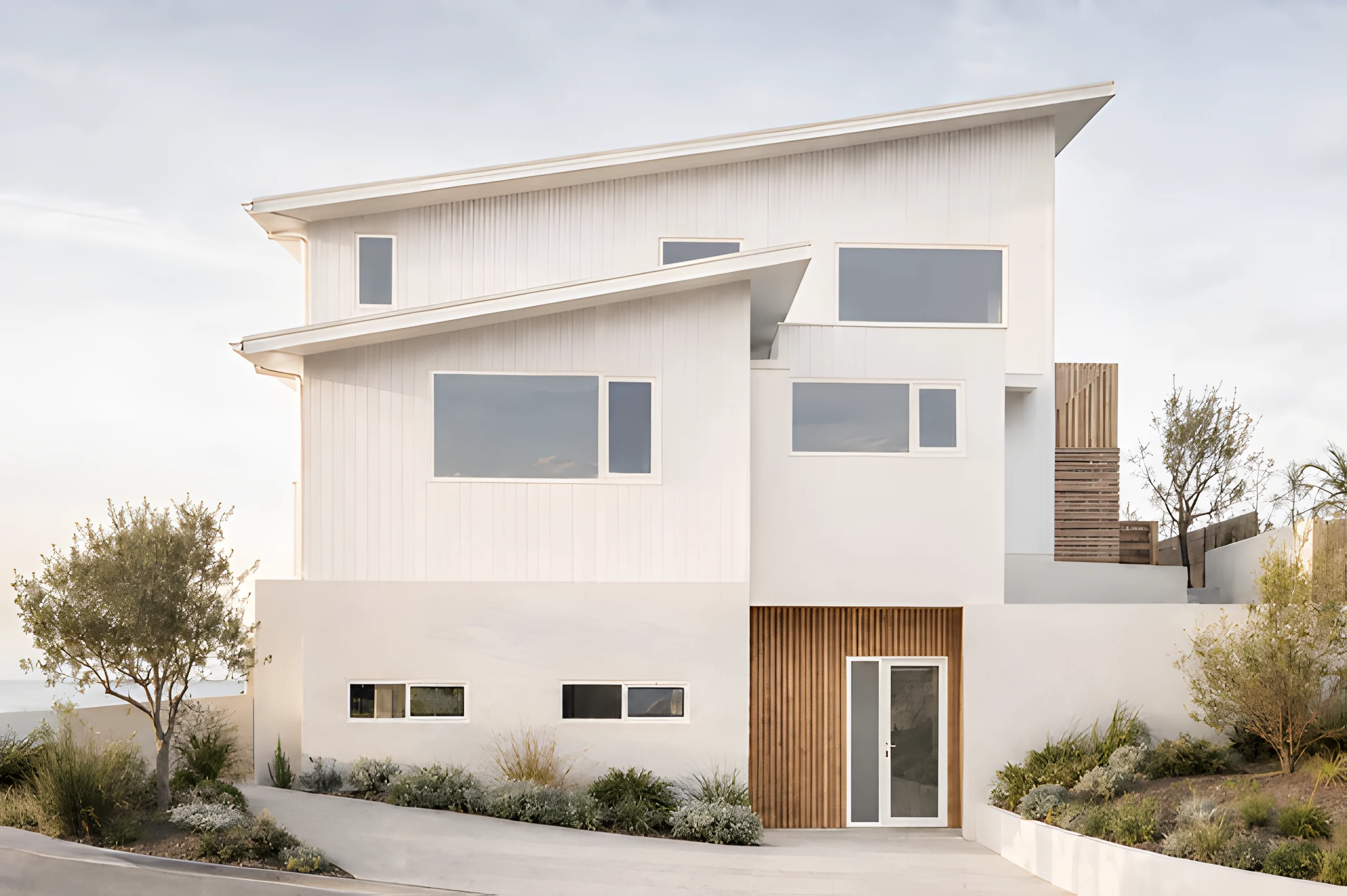 Architectural exterior render of a Sunset Strip residence under construction
